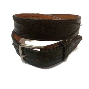 Nocona black genuine ostrich leather belt